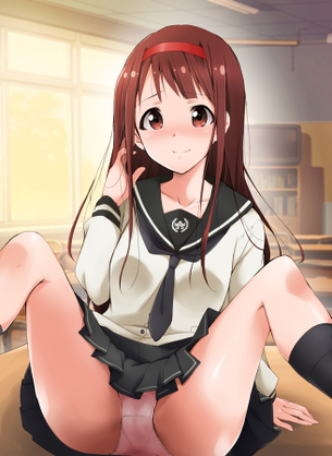 【二次】自らM字開脚してパンツをモロに見せちゃってる女の子たちのエロ画像まとめ