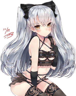 【2次】美しい 銀髪 の女の子の 二次エロ画像  その31【銀髪】