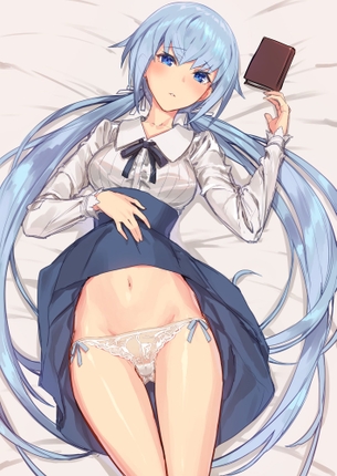 【2次】スカートを たくし上げ て恥部やおパンツを晒しちゃってる女の子の二次エロ画像 その19【たくし上げ】