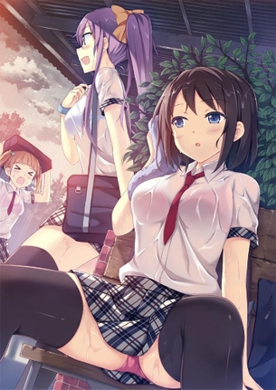 【二次】ブラジャーが透けちゃった女の子のエロ画像をご覧ください