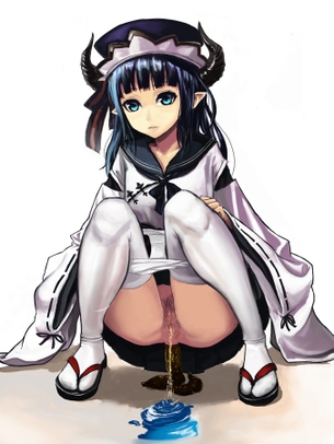 しゃがみこんでオシッコしてる女の子 その2
