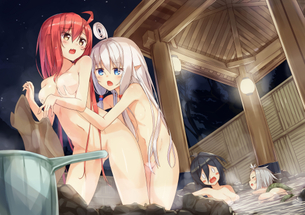 お風呂や温泉でぬくぬくしてる二次元美少女のエロ画像