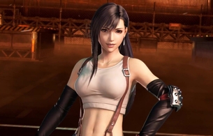 『ディシディアファイナルファンタジー』エロい元衣装のタンクトップエロおっぱいのティファ！