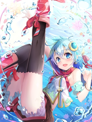 【2次】青色や水色の髪をした女の子の二次エロ画像 その16【 青髪 】