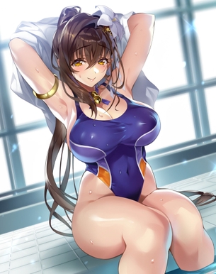 水に濡れてギュッと身体を締め付けてる競泳水着の少女＆お姉さんが（*´д'*）ハァハァ ㉙