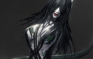 『仁王2』エロいおっぱいが丸出しの人面蛇体で女性のエロい妖怪「濡れ女」！