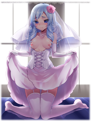 【2次】ウェディングドレスを着た女の子のエロ画像