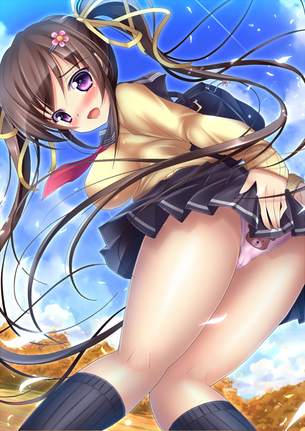 【二次】「イヤーン、エッチ！」なんて古典的なリアクションが飛び出しそうなパンチラ手ガードのエロ画像