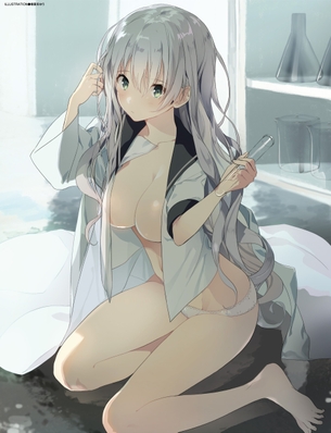 【2次】美しい 銀髪 の女の子の 二次エロ画像  その32【銀髪】