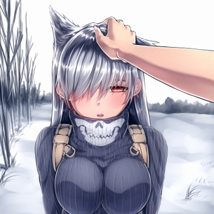 【二次】破壊力抜群なニット巨乳美女のエロ画像ください