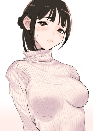 【二次】ノーブラ巨乳の乳首ポッチがエロすぎるwww【エロ画像】