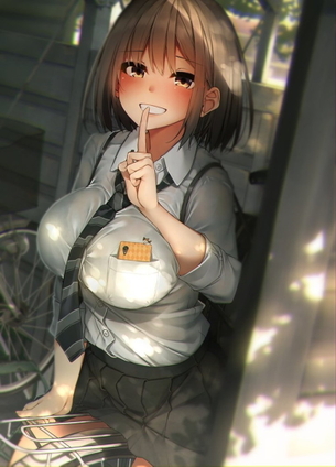 【二次】たわわな乳袋がエッチな着衣おっぱいのエロ画像