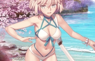 『フェイト/グランドオーダー』水着獅子王、メルトリリス、沖田さんのエロい最終再臨イラスト