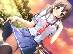 雨に濡れて制服が透けてる女の子ってえっちで可愛いですよね。