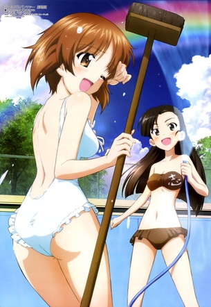 ガールズ＆パンツァーの公式水着イラスト画像集エロすぎ問題wwwwwwww
