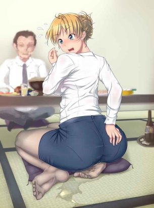 【二次】小さい子供じゃないのに服を着たままお漏らししちゃってる恥ずかしいエロ画像