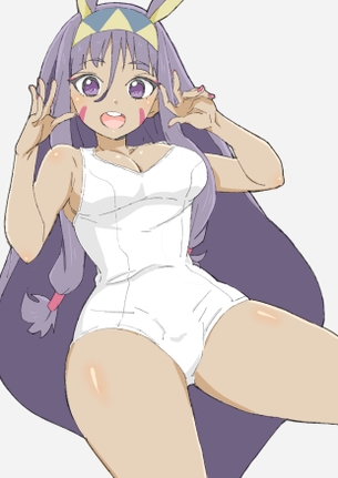 【2次】濡れたら透けちゃいそうな 白スク 姿の美少女二次エロ画像 その10【白スク】