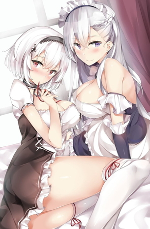 【二次】白髪、銀髪の女の子っていいよね【微エロ画像】