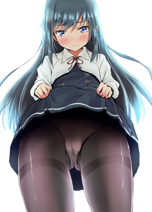 【二次】可愛い女の子のパンツ覗いたらマンスジがクッキリやった