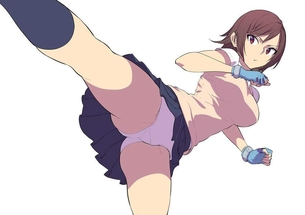 【ブラック校則】ハイキックパンチラは白に限る！って二次エロ画像